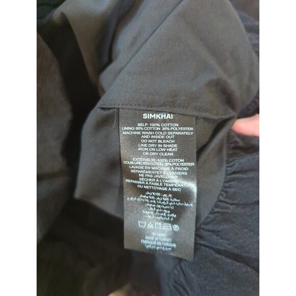 SIMKHAI Washed Black Balloon Pintuck Mini Dress NWT - Picture 6 of 6